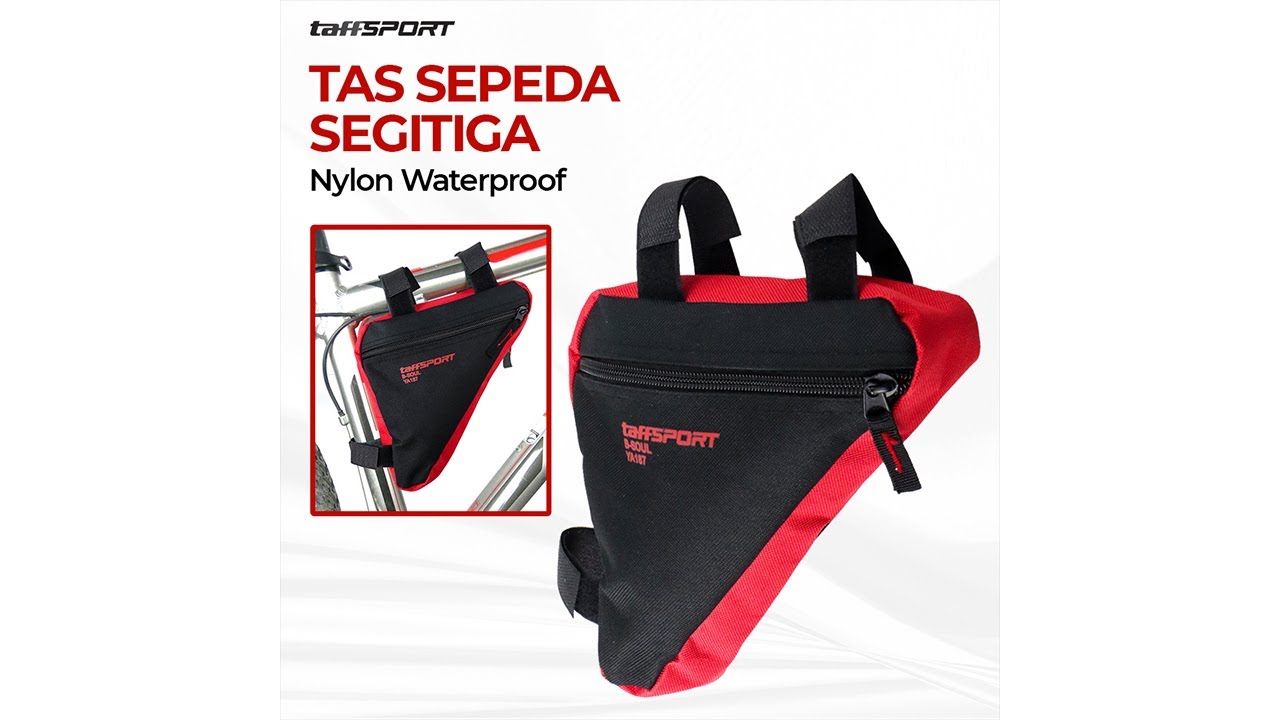Pratinjau video produk TaffSPORT Tas Sepeda Segitiga Nilon Waterproof - YA187
