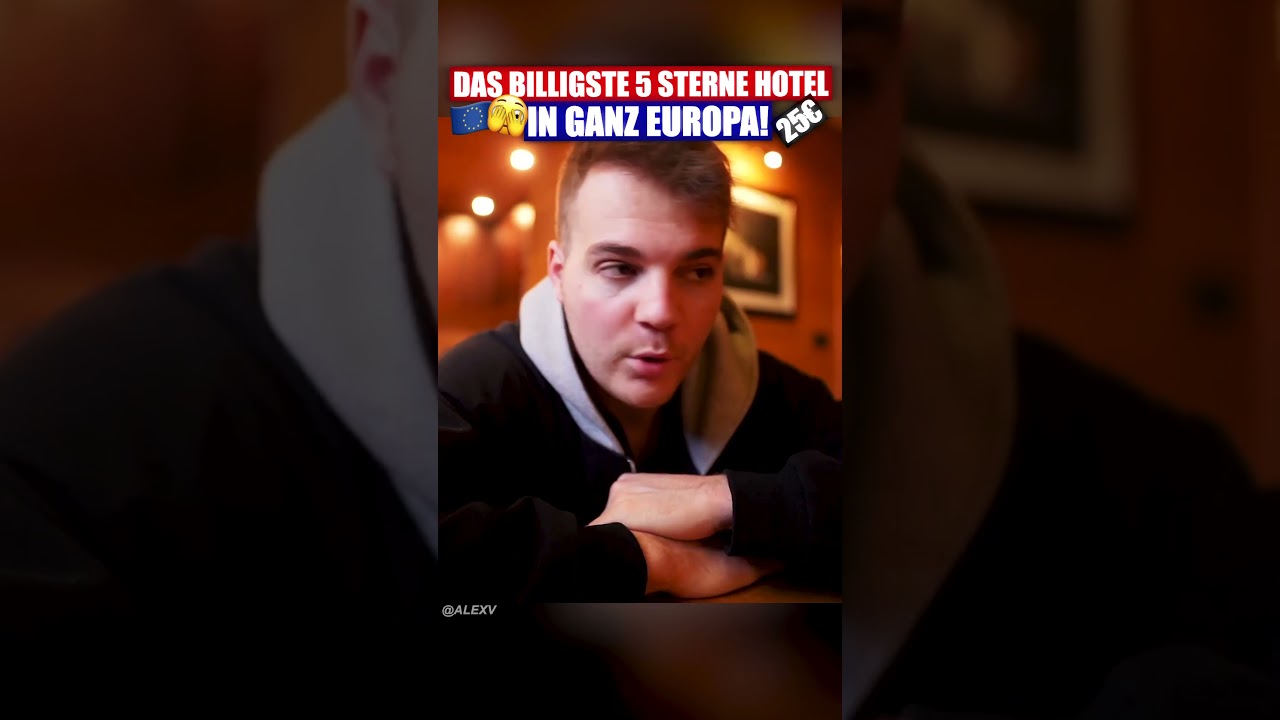 Ich teste das BILLIGSTE 5 STERNE HOTEL EUROPAS! 🤯🤑 alexv travel traveling