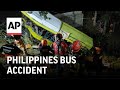 At least 16 dead in Philippines bus accident