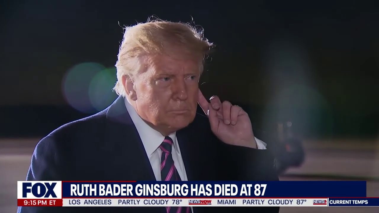 HE JUST LEARNED: President Trump Reacts to News of Ruth Bader Ginsburg's Death