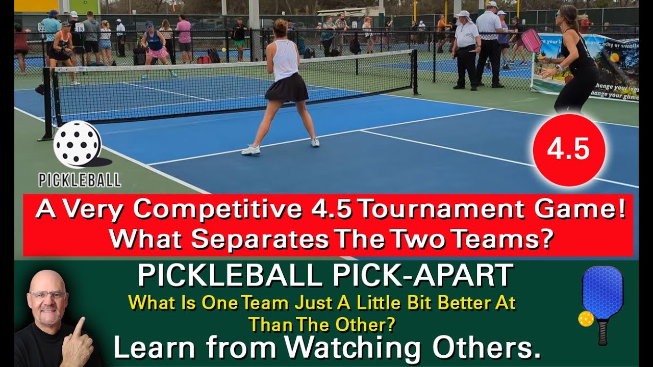 Pickleball! APP 4.5 Women's Mixed Doubles Game. Daytona Beach, Florida. Learn By Watching Others!