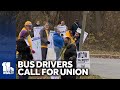 Howard County school bus drivers rally for union