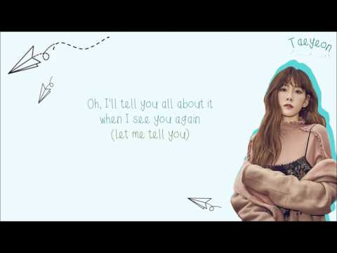 SNSD TAEYEON 태연 & WIZ KHALIFA - See You Again Clean Ver. Color-Coded-English-Lyrics 가사 l xoxobuttons
