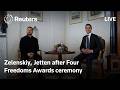 LIVE: Zelenskiy and Dutch Prime Minister Jetten speak after Four Freedoms Awards ceremony