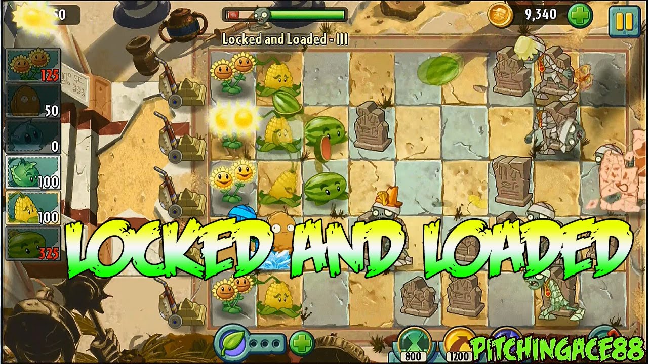 Plants V Zombies 2 Twin Sunflower Locked And Loaded Mini Game Youtube 2374