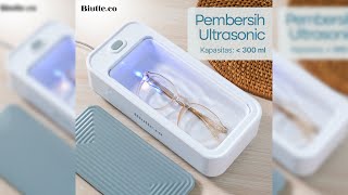 Pratinjau video produk Biutte.co Pembersih Kacamata Perhiasan Ultrasonic with Blue Light - KL8