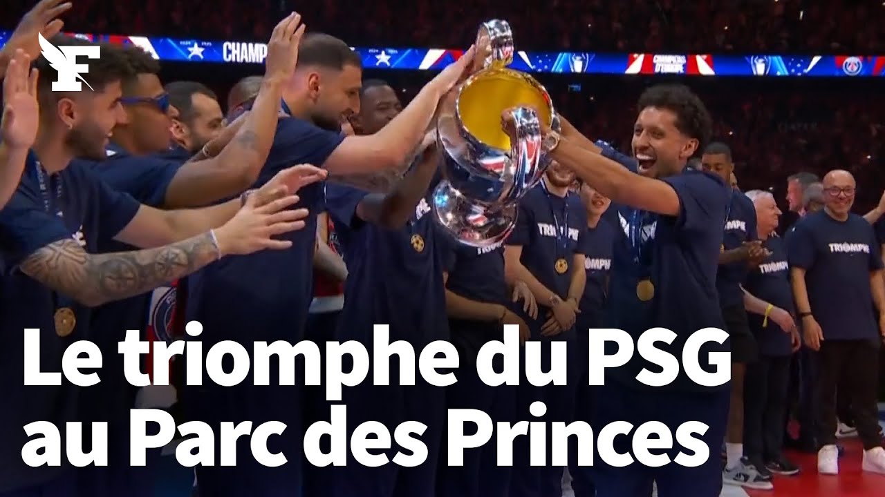 Le PSG accueilli en triomphe par ses supporters au Parc des Princes