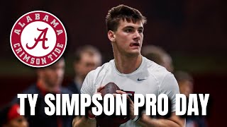 Ty Simpson Pro Day HIGHLIGHTS (feat. Ryan Coleman-Williams)
