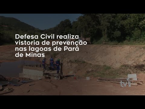Vídeo: Defesa Civil realiza vistoria de prevenção nas lagoas de Pará de Minas