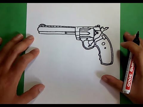 Como dibujar un revolver paso a paso 