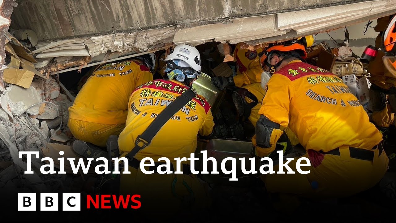 Rescue efforts continue in Taiwan with more than 800 injured in earthquake | BBC News