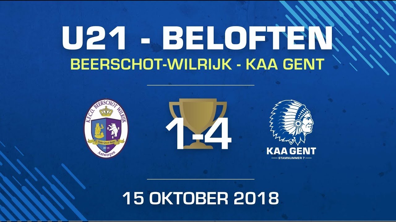 U21 beker Beerschot-Wilrijk - KAA Gent: 1-4