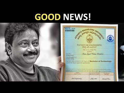 Tollywood director Ram Gopal Varma receives B.tech degree after 37 years