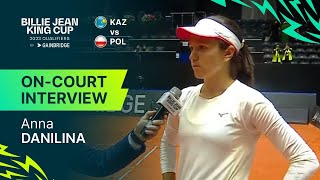 Billie Jean King Cup Qualifier - Kazakhstan vs Poland: Anna Danilina / Yulia Putintseva vs Alicja Rosolska / Weronika Falkowska (post-match interview)
