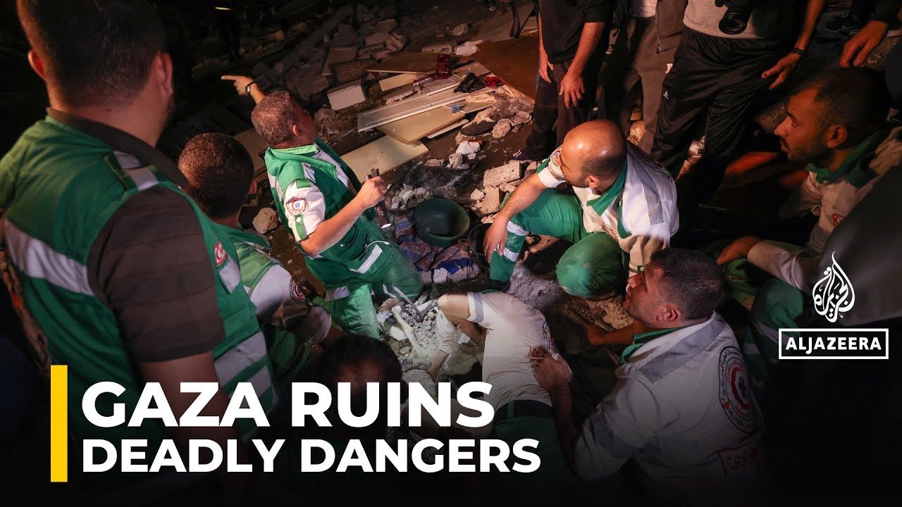 Gaza’s damaged buildings pose deadly risks for returnees and rescuers