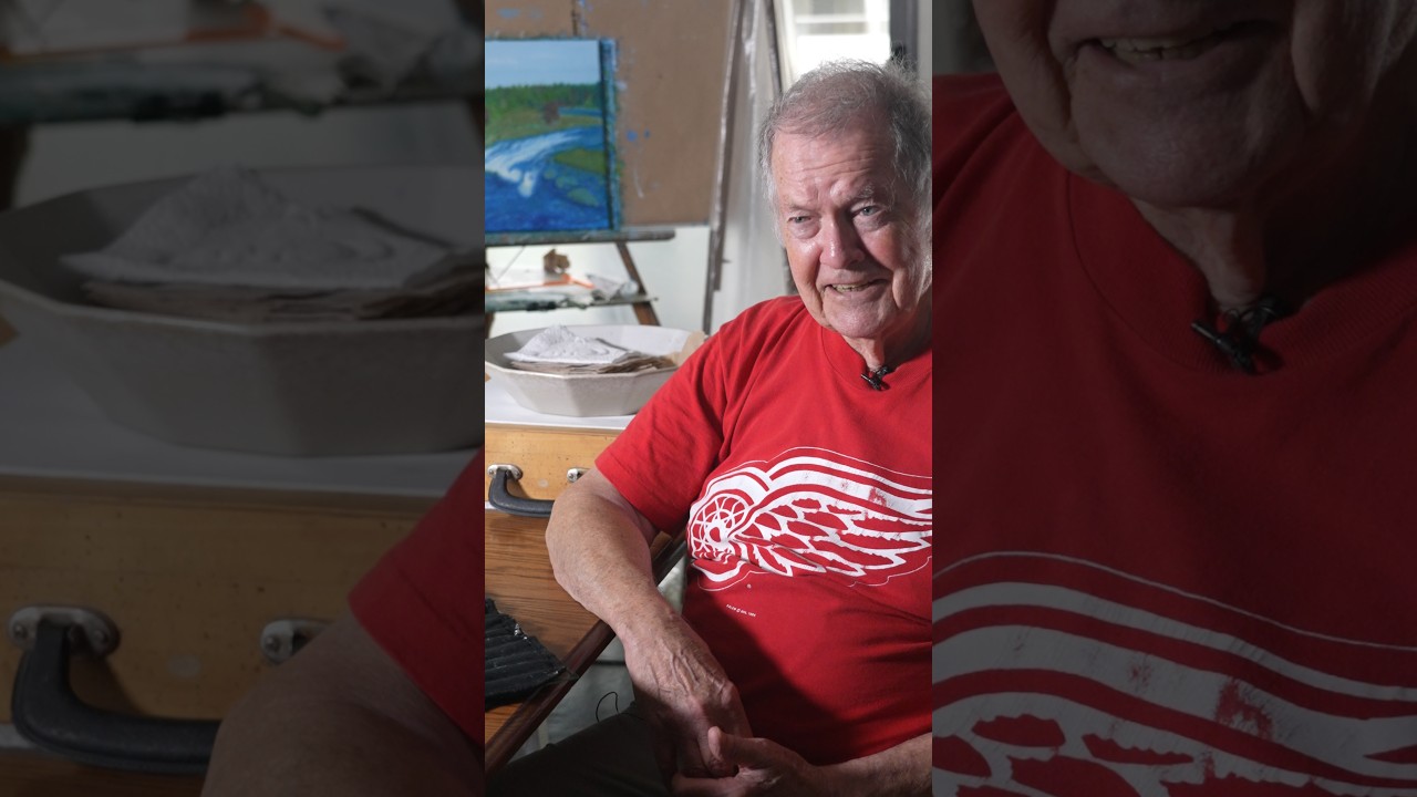 Can you spot Gordie Howe’s secret in this painting?