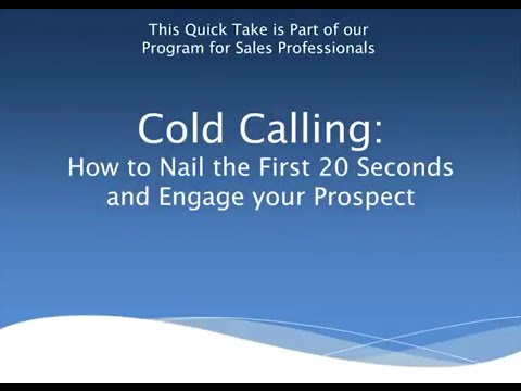 Cold Calling - Nail The First 20 Seconds 1