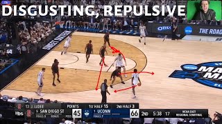 SAN DIEGO STATE absolutely disgusting, repulsive coaching vs. UCONN