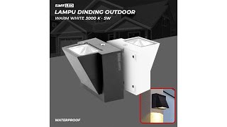 Pratinjau video produk TaffLED Lampu Dinding Hias Outdoor Minimalis Waterproof Warm White 5W - WD079