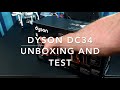 DYSON DC34 vacuum unboxing and test (best you can get)