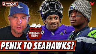 Should Seahawks replace Geno Smith with Michael Penix Jr.? | NFL Draft Predictions | 3 & Out Mailbag