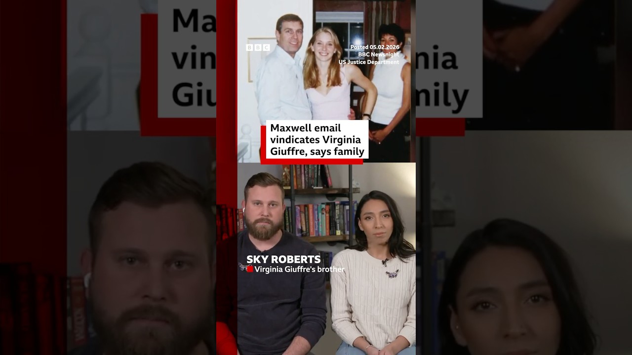 Ghislaine Maxwell email about Andrew photo vindicates Virginia Giuffre - family. Epstein BBCNews