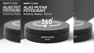 Pratinjau video produk TaffSTUDIO Alas Putar Fotografi Rotating Display Stand Base 13.5cm Mirror - BK360