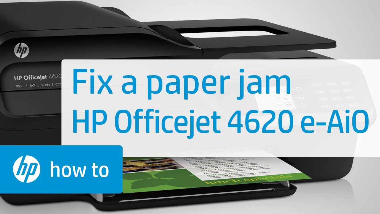 Fixing a Paper Jam - HP Officejet 4620 e-All-in-One ... office wireless lan diagram 