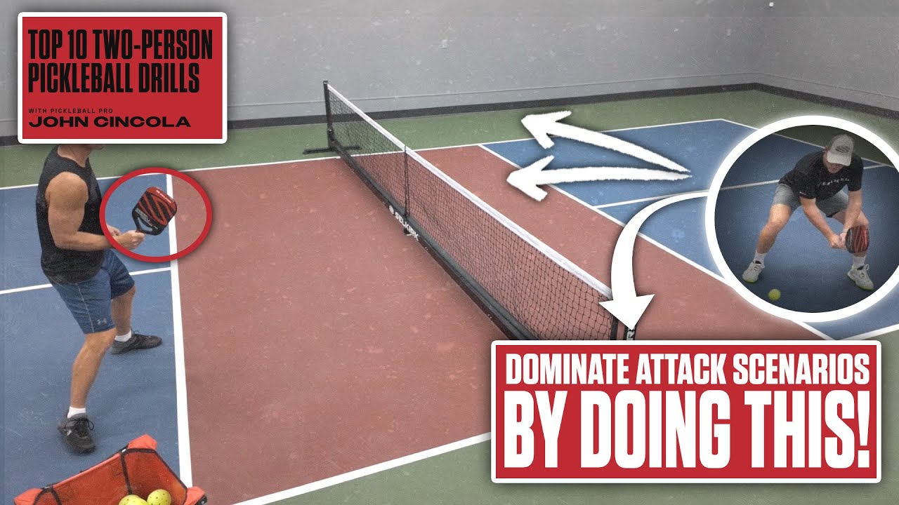 Attack Combinations at the Kitchen Line: 2-Person Pickleball Drills