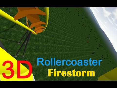 3D Rollercoaster: Firestorm (3D for PC/3D phones/3D TVs/Crossed Eyes)
