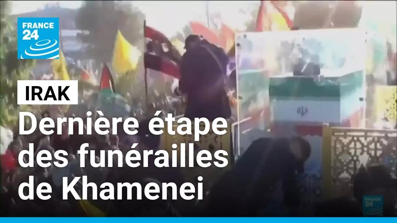 Irak : dernière étape des funérailles de Khamenei avant l'inhumation • FRANCE 24