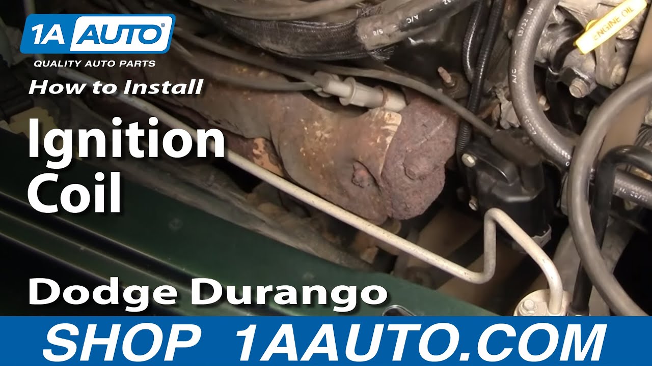How To Install Replace Ignition Coil Dodge Durango Dakota ... google 1978 chevy starter wiring 