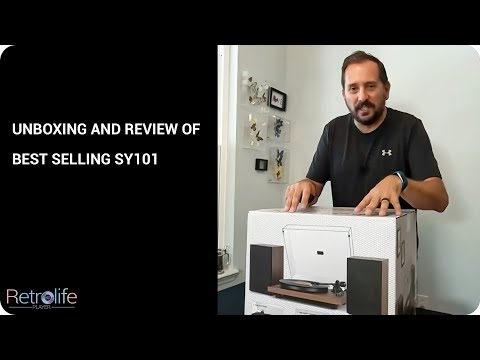 Retrolife unboxing review: Bluetooth Record Player with Speakers SY101