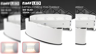 Pratinjau video produk TaffLED Lampu Dinding Hias Outdoor Modern Aluminium 8 LED Cool White - 366-8