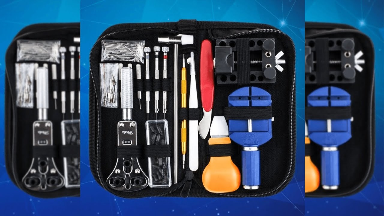 Pratinjau video produk Taffware Peralatan Reparasi Jam Tangan Watch Repair Tool Kit Set - C10050