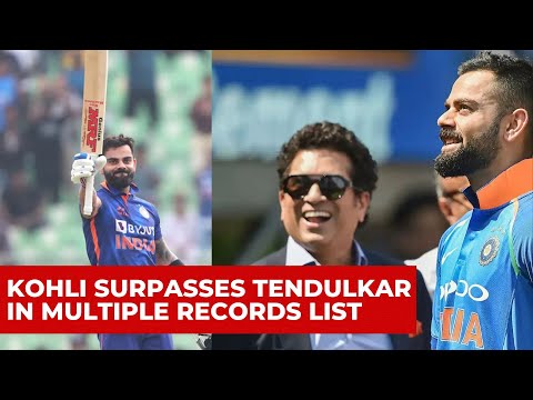Kohli's 166* vs Sri Lanka: Records shattered as Virat Kohli surpasses Sachin Tendulkar's ODI records Kohli's 166* vs Sri Lanka: Records shattered as Virat Kohli surpasses Sachin Tendulkar's ODI records