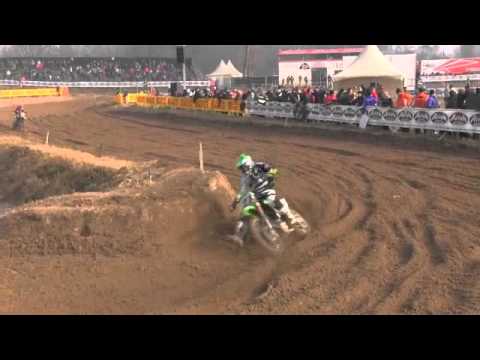 Starcross Mantova 2013: First moto with winner Kevin Strijbos and crashes of Goncalves and Bobryshev 