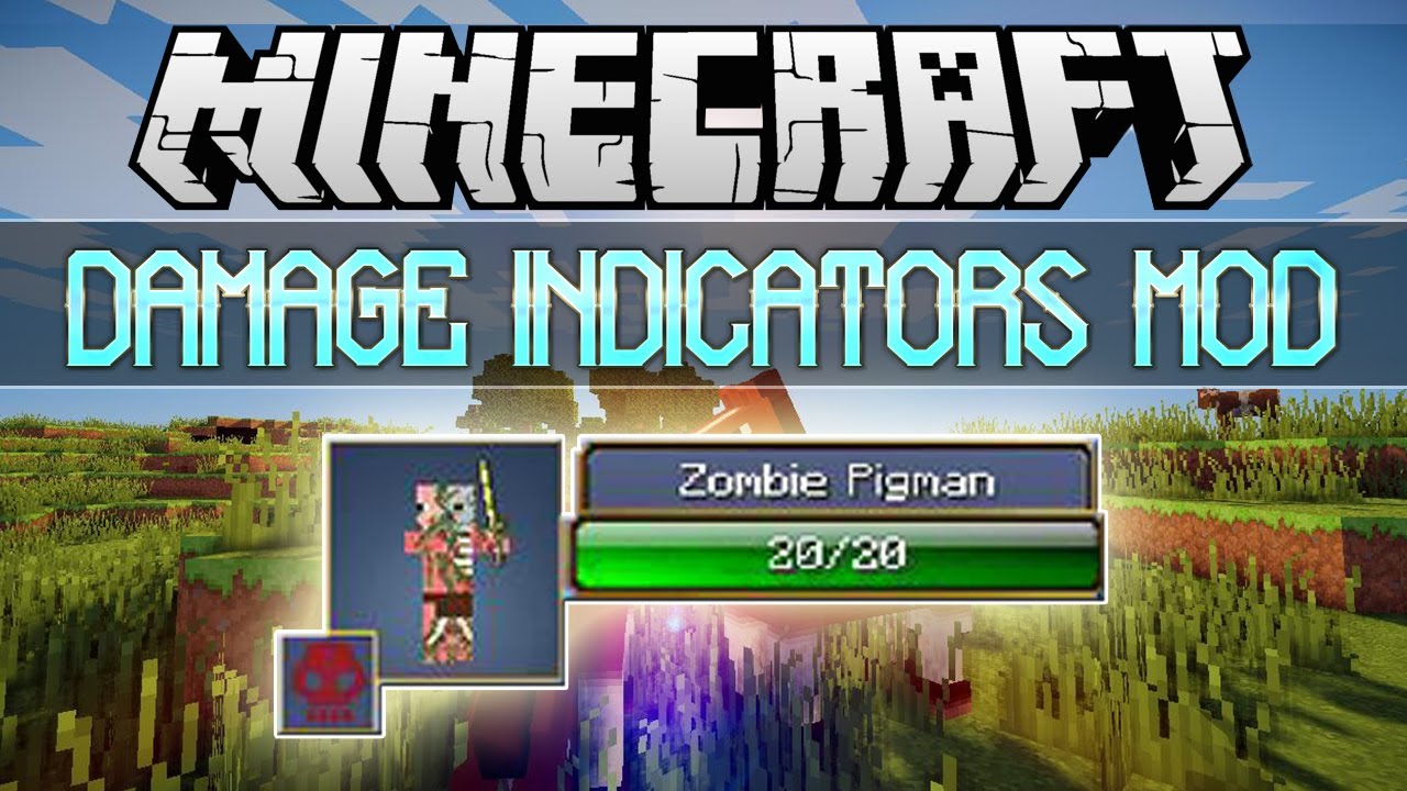 Minecraft damage indicators 1 7 2 1 6 4 install guide included youtube