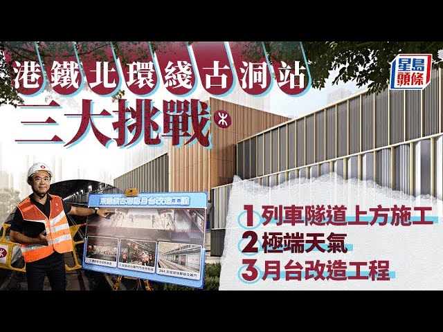 港鐵北環綫古洞站將於今年內平頂 三大挑戰逐一克服｜星島頭條新聞｜港鐵｜北環綫｜古洞站｜隧道｜月台｜工程