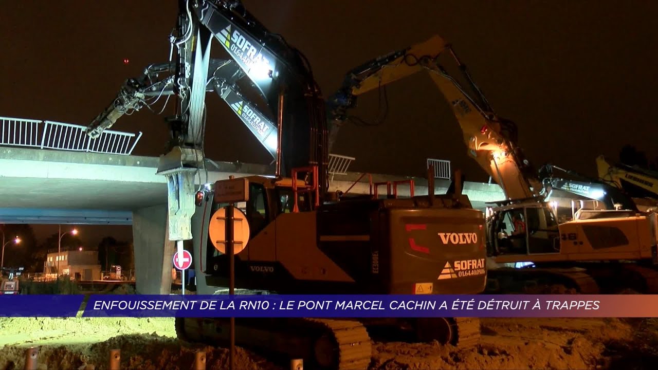 Yvelines | Enfouissement de la RN10 : le pont Marcel-Cachin a été détruit à Trappes