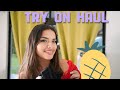 4K transparent Try on Haul with mirror view