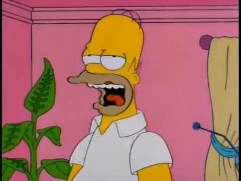 Homero se sorprende y eructa - YouTube