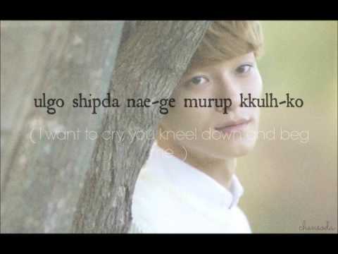 130808 Chen - I Miss You 보고싶다 lyrics video (Romanization+Engsub)
