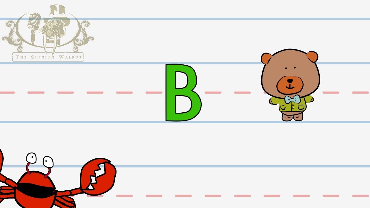 ABC Video: Write The Letter B - Alphabet Writing Lesson For Children ...