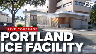 Live look at Portland's ICE facility as Trump says he will deploy troops