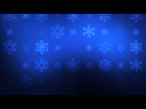 Falling Snowflakes on Blue - HD Video Background Loop