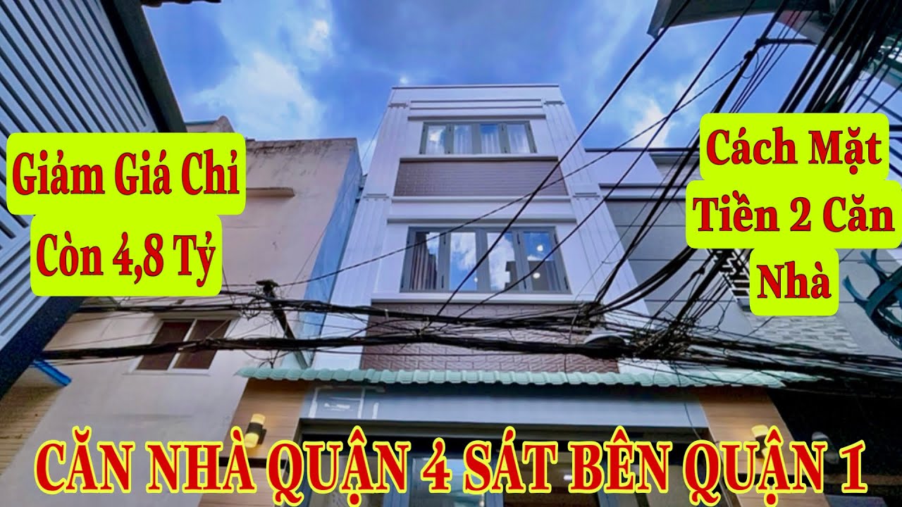 Bán nhà chính chủ Quận 4 cách mặt tiền Khánh Hội chỉ 02 căn nhà. DT 4x8m kết cấu 1 trệt 2 lầu. video