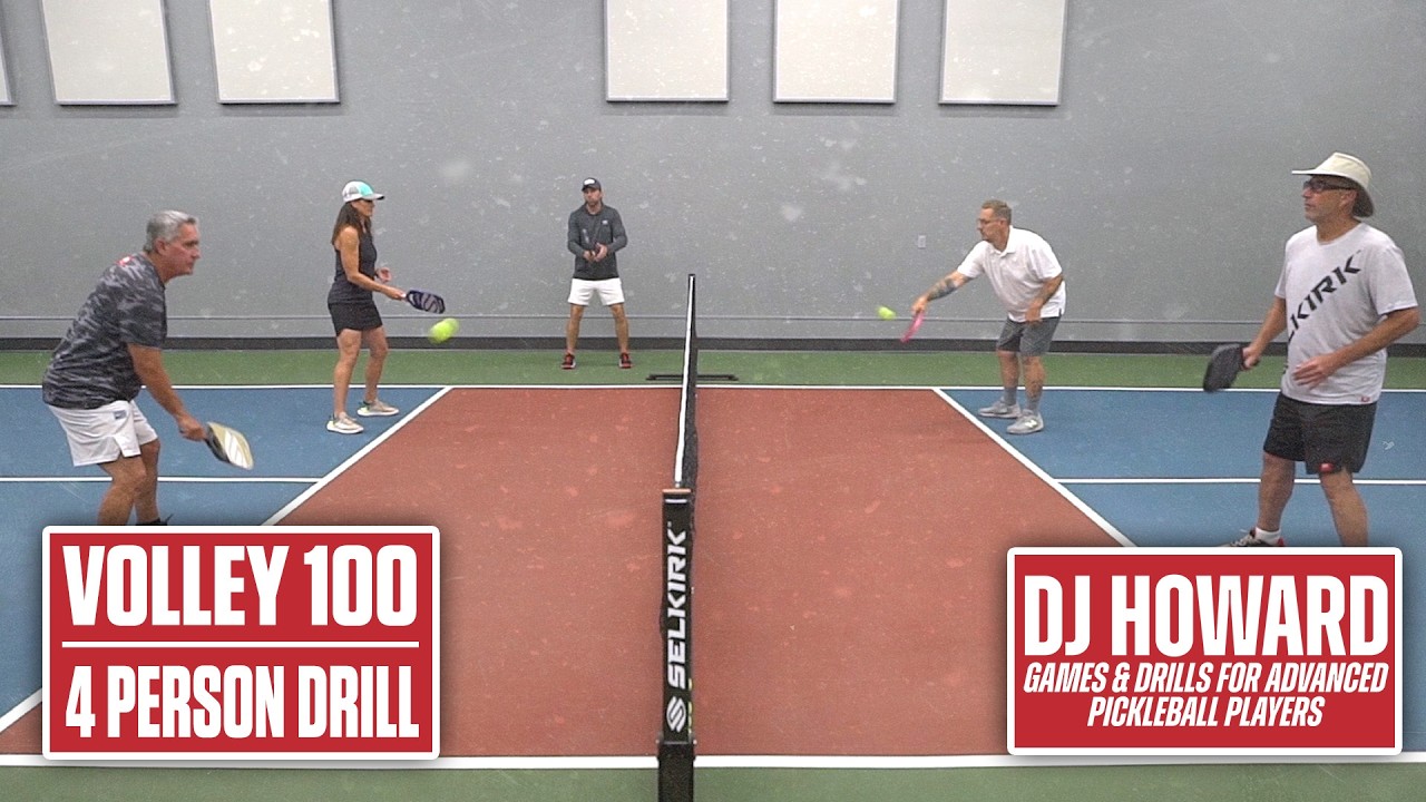 Volley 100: 4-Person Pickleball Drills