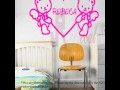 fairy teddy bear heművészi shape personalised nursery műanyag fólia fal művészi faldekoráció matrica stencil