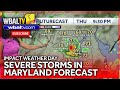 Heavy rain and thunderstorms in Maryland Thursday afternoon